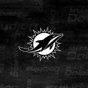 NFL Miami Dolphins Black & White Galaxy Buds Plus Skin